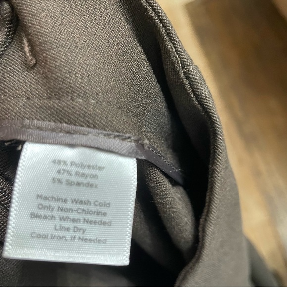 Talbots 18WP Brown Dress Pants High-Waisted Straight-Leg Career Tailored - Picture 6 of 7